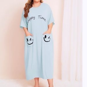 SHEIN “Happy Time” Plus Size Nightdress